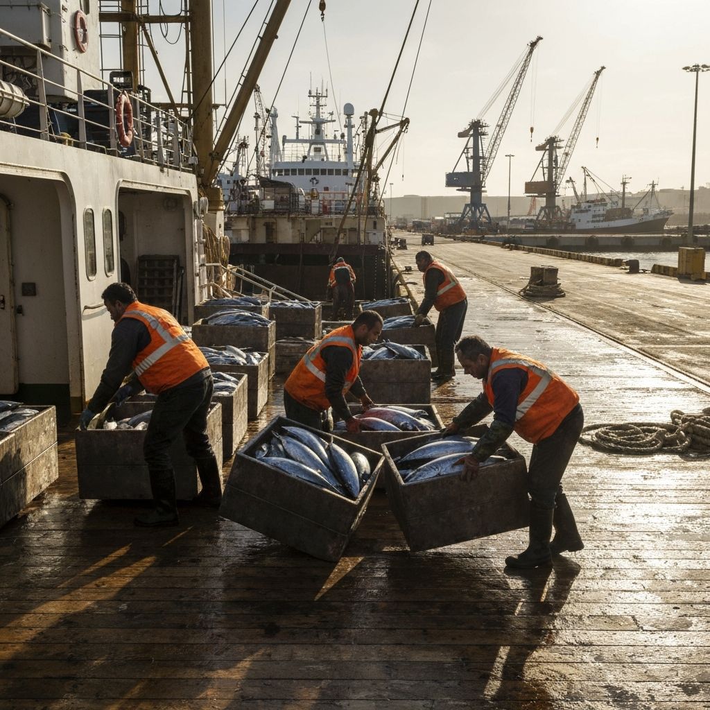 Déchargement Thon
